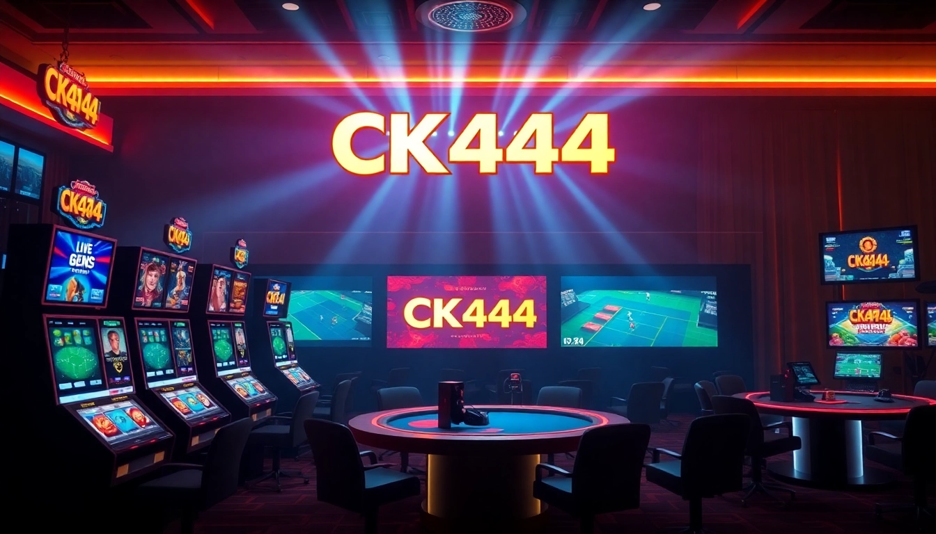 Screenshot of the ck4444 login page showcasing user interface and secure login form with vibrant visuals and clear prompts for new and returning players.