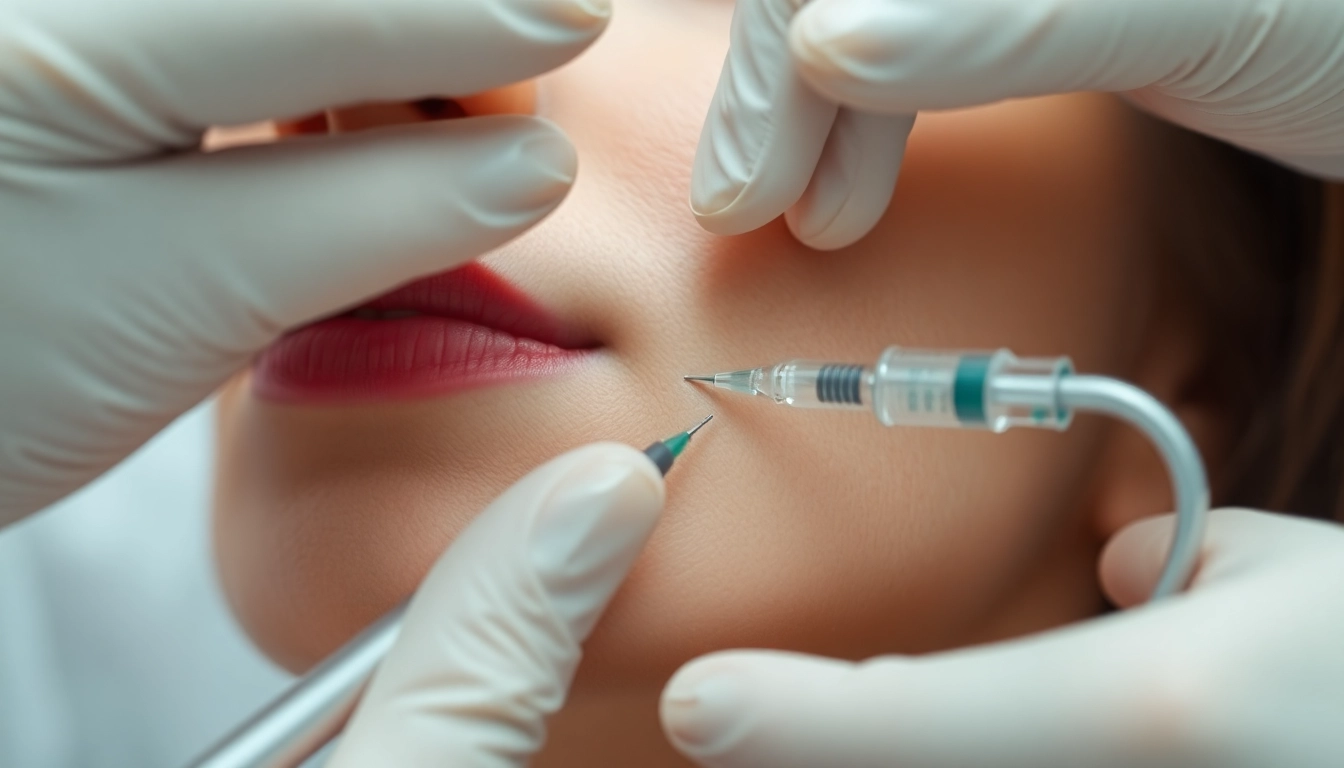 Fettwegspritze Zürich: Medical professional administering injection for fat reduction in Zurich.