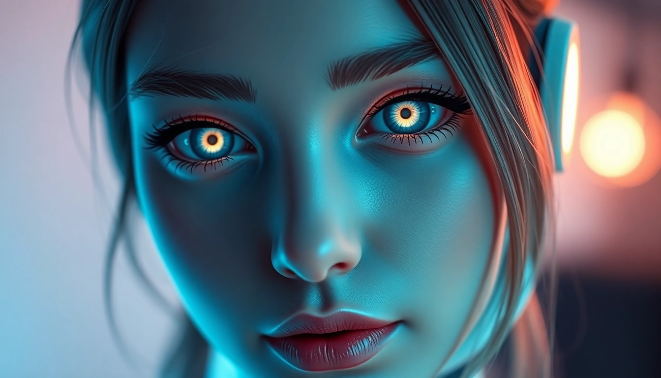 AI girlfriend engaging in a realistic conversation on a sleek device, highlighting advanced chatbot interaction for user engagement