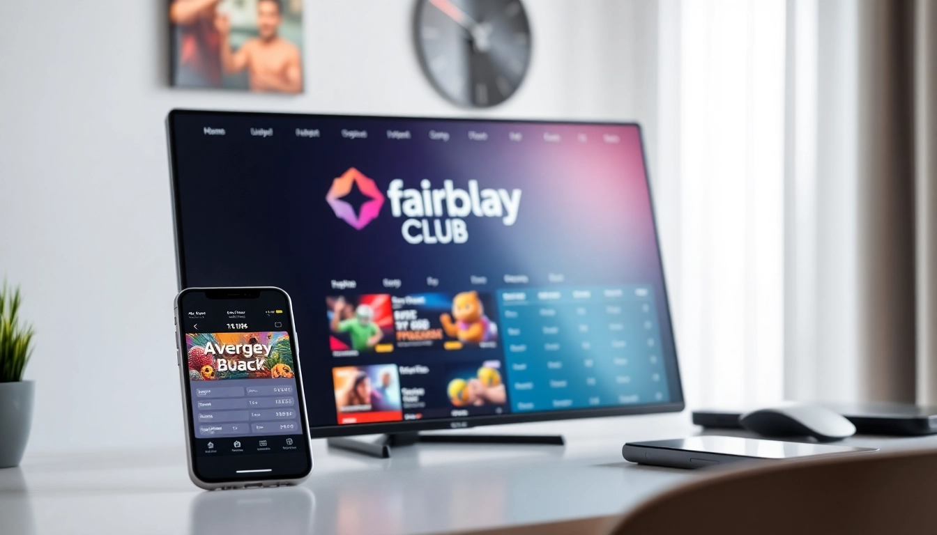 Visual of the fairplay club app showcasing sports betting and casino features with a sleek, engaging design for user trust and interaction.