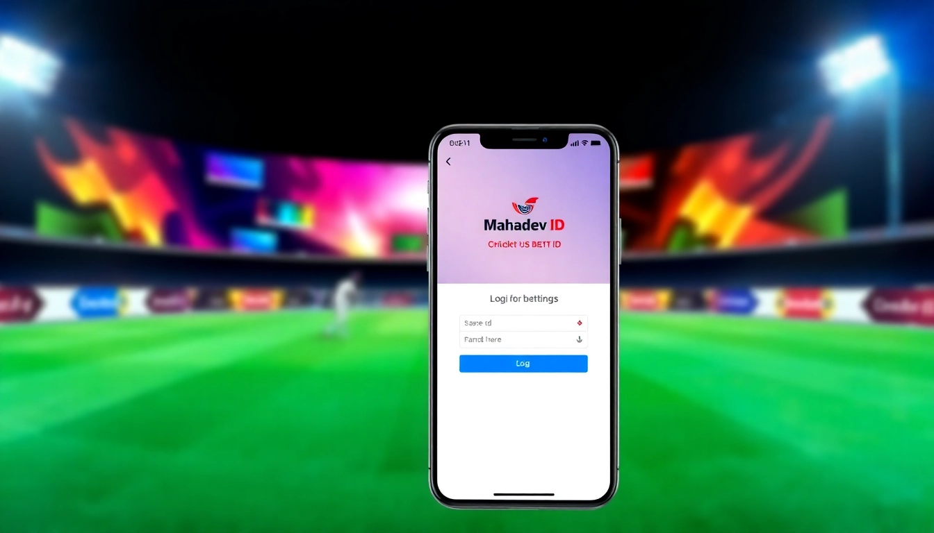 Mahadev Cricket ID login screen shown on mobile, highlighting ease of access for online sports betting in India.