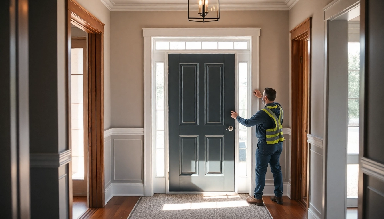 Front door replacement: professional installation showcasing a modern, energy-efficient entry