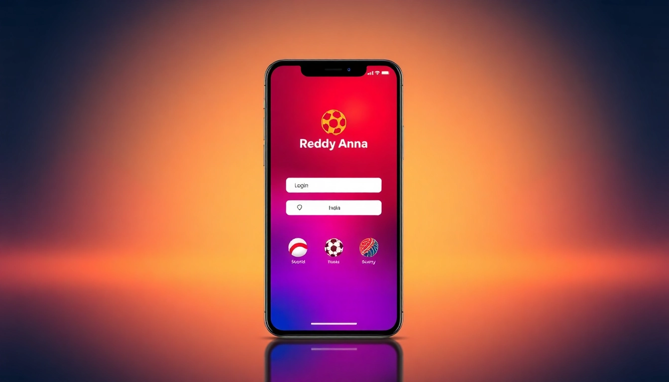 Seamless Reddy Anna Login interface on mobile device, highlighting quick access to sports betting and casino features for users in India.