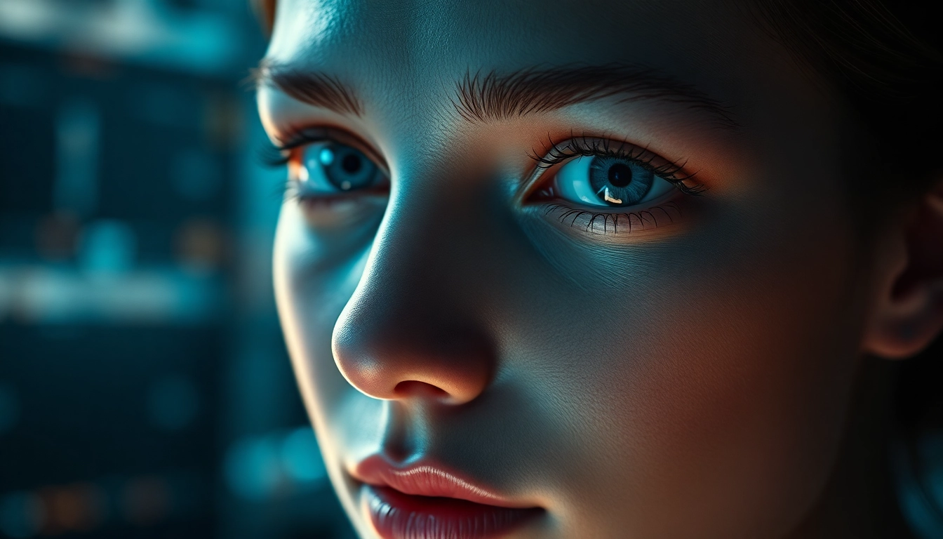 AI Porn Generator-inspired portrait: hyperreal, cinematic lighting, expressive eyes.