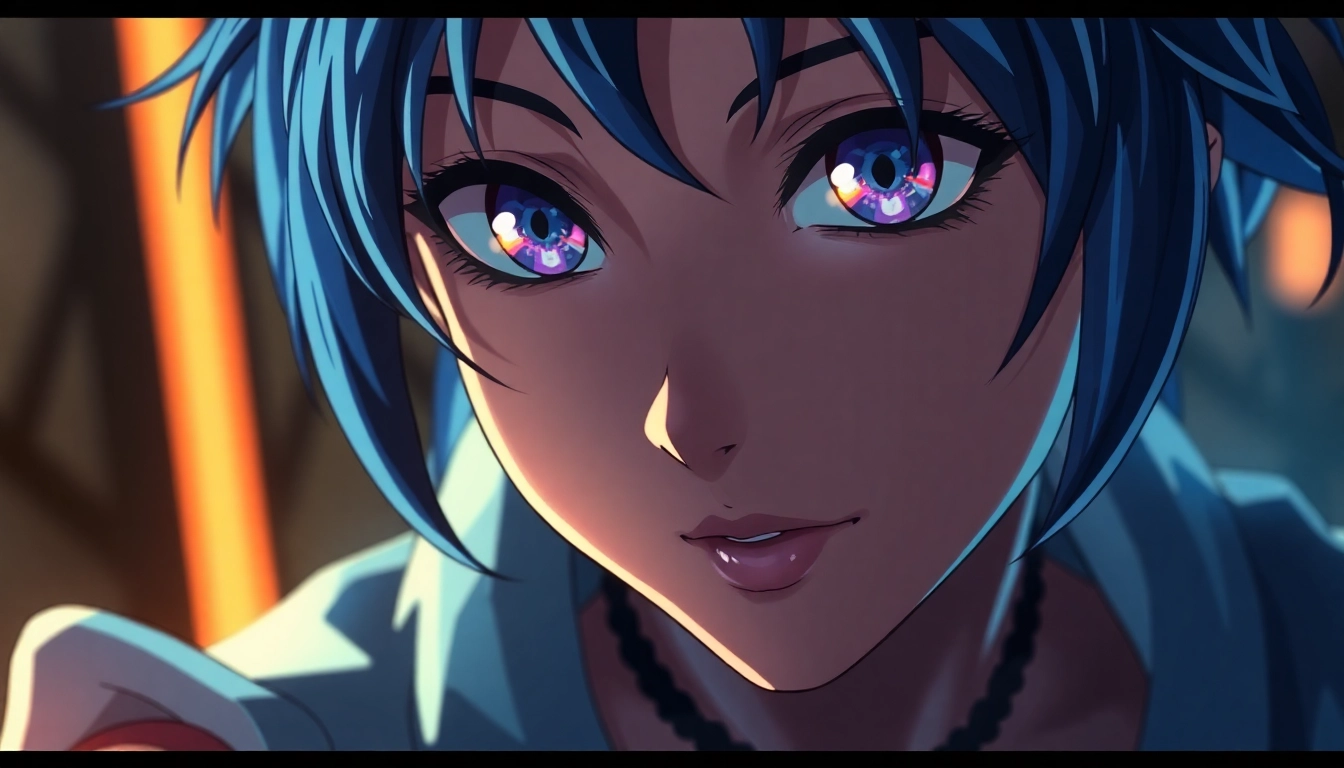 AI generated hentai scene depicting a colorful anime character with intricate details and expressive pose, designed for immersive visual appeal.