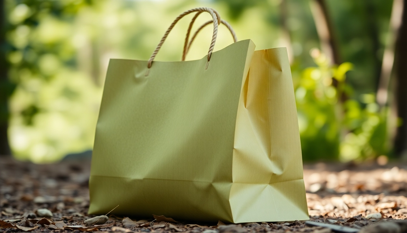 High-quality torba papierowa displayed with handles, emphasizing eco-friendly packaging design