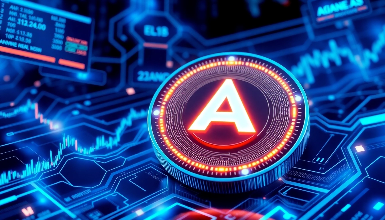 AiCoin blockchain token accessing real-time market data and AI analytics for investors